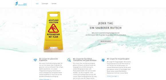 Internetpräsenz Gebäudereinigung Weitz